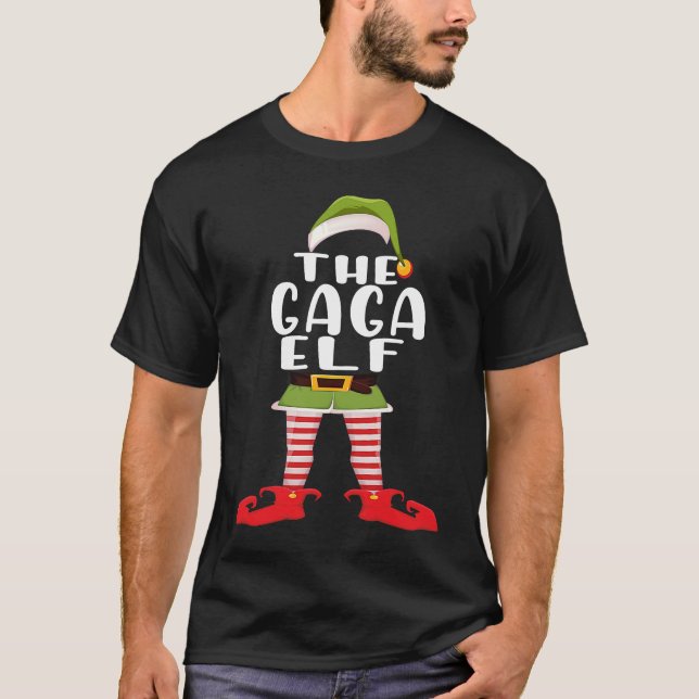 Camiseta Gaga Elf Costume  Family Matching  Christmas (Frente)