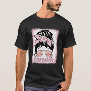 Camiseta Gaga Messy Bun Bleaches Groovy Hippie Flower Mothe