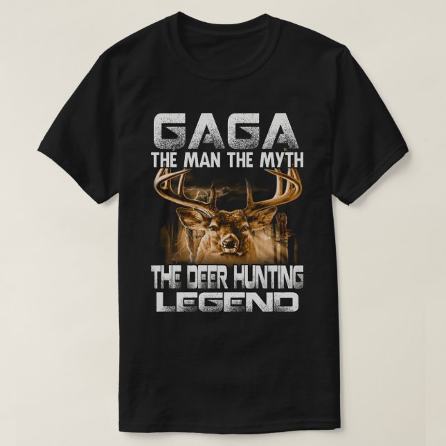 Camiseta GAGA O Homem O Mito A Lenda Caçadora (Frente do Design)