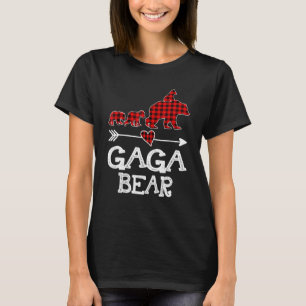 Camiseta Gaga Urso  Xadrez Búfalo Vermelho Gaga Urso Pijama