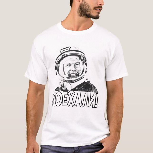 Camiseta Gagarin Astronaut Space URSS Rússia (Frente)