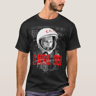 Camiseta Gagarin Cosmonautics Day 60th Anniversary Space As