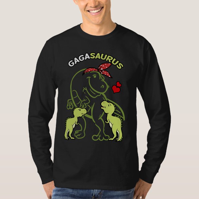 Camiseta Gagasaurus Gaga 2 Kids Dinosaur Mother's Day (Frente)