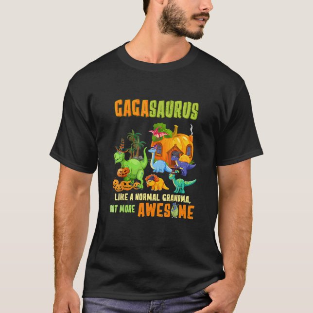 Camiseta Gagasaurus T Rex Dinossaur Gaga Saurus Halloween C (Frente)