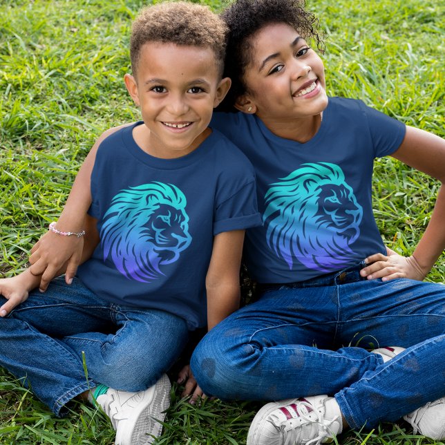 Camiseta Gahanna Lions Blue Gradient T-Shirt (Criador carregado)