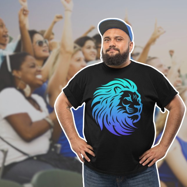 Camiseta Gahanna Lions Blue Gradient T-Shirt (Criador carregado)