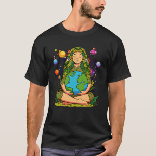 Camiseta Gaia Deusa Grega Dia da Mãe Terra Hippie Natureza