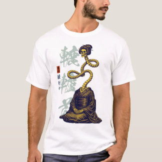 Camiseta Gaikotsu Rokurokubi Long Neck Moda de Rua Japonesa