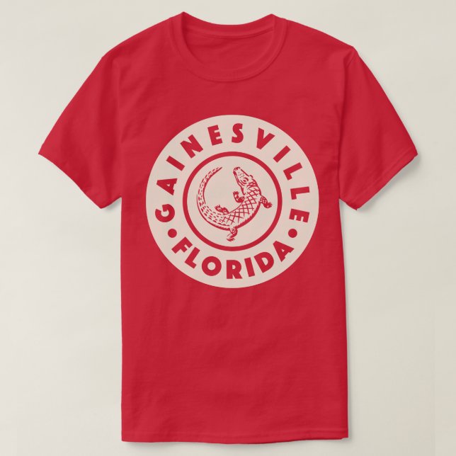 Camiseta Gainesville Florida Circle Tan (Frente do Design)
