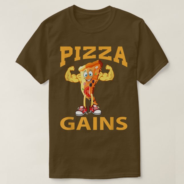 Camiseta Gains Pizza, Gym 16373233 (Frente do Design)