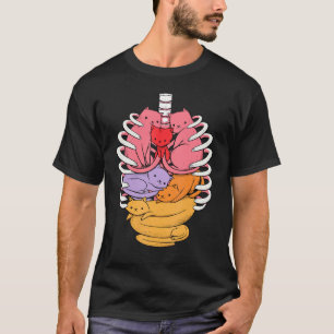 Camiseta Gaiola de Costela Relacionada a Órgãos de Gato Ins