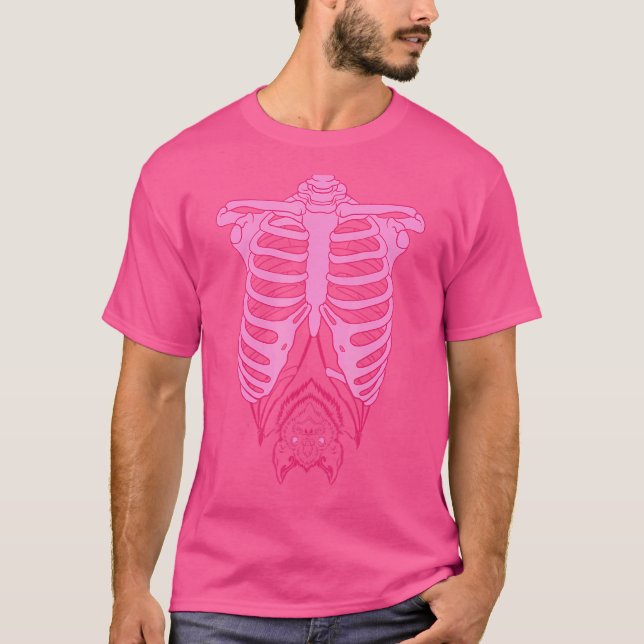 Camiseta Gaiola De Costelas Com Gótico De Bat Nu Góticos De (Frente)