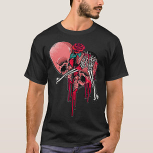 Camiseta Gaiola de Costelas do Esqueleto Quebrou Namorados 