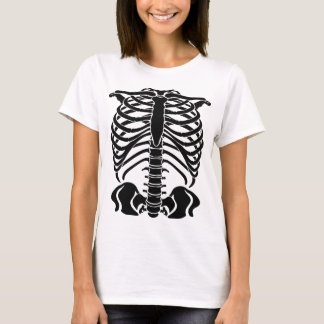 Camiseta Gaiola Torácica de Esqueleto Preto