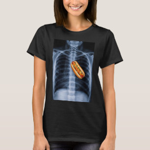 Camiseta Gaiola Torácica Raio X Cachorro-Quente Coração Ana