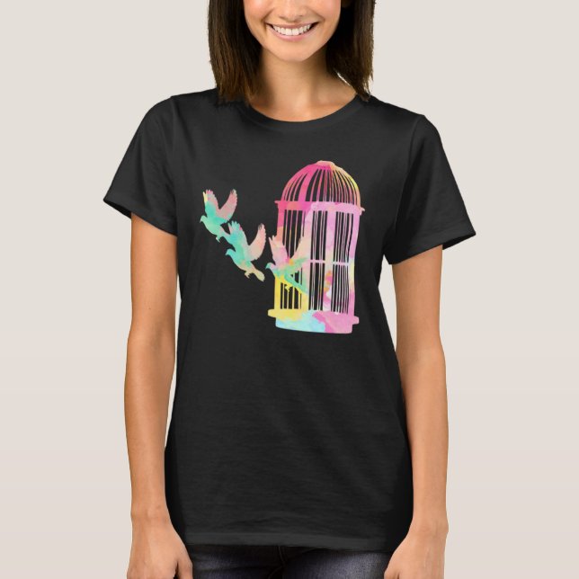 Camiseta Gaiolas De Caiola Cólvora Cólvora Que Voam Com Ave (Frente)