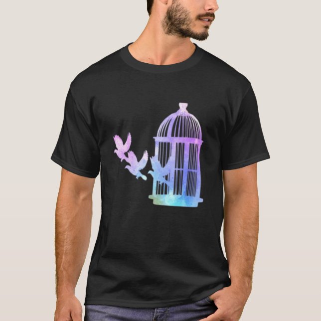 Camiseta Gaiolas De Caiola Cólvora Cólvora Que Voam Com Ave (Frente)