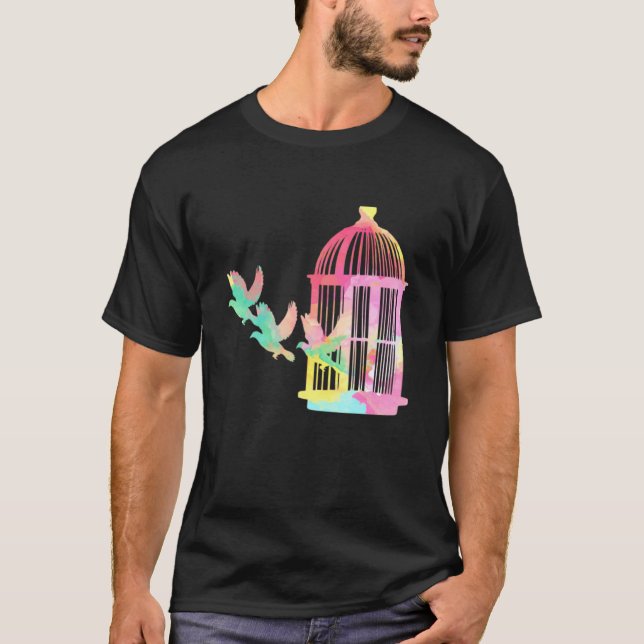 Camiseta Gaiolas De Caiola Cólvora Cólvora Que Voam Com Ave (Frente)