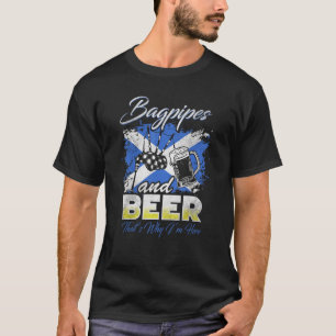 Camiseta Gaita e Cerveja É Por Isso Que Estou Aqui Bandeira