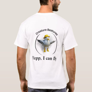 Camiseta Gaivota com Botas Amarelas Humor de Praia Costei