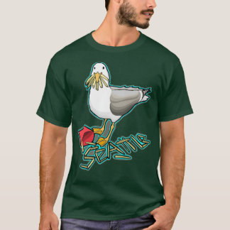 Camiseta Gaivota comendo batatas fritas