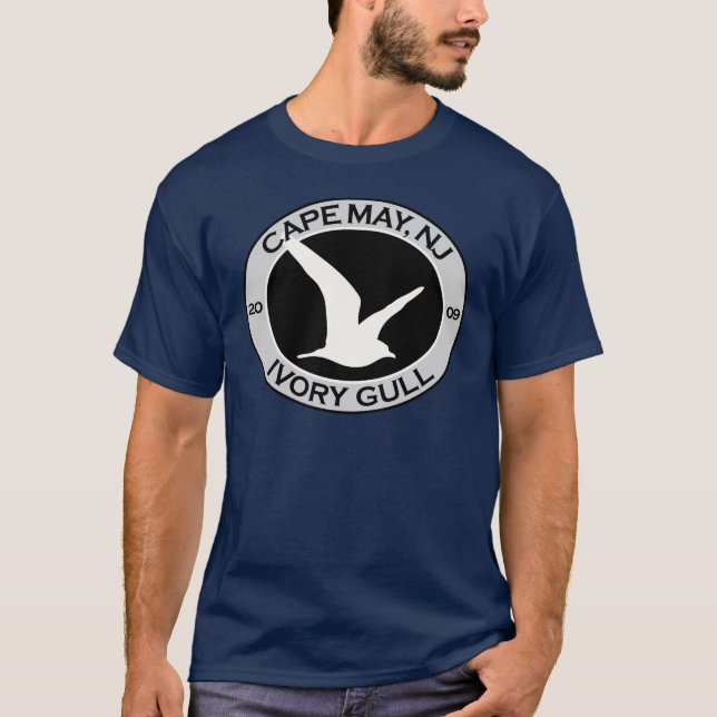 Camiseta Gaivota de marfim de Cape May (Frente)