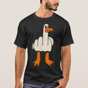Camiseta Gaivota do Dedo Médio, Humor Adulto, Gesto Engraça