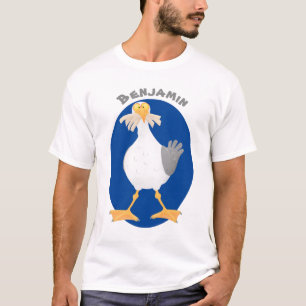Camiseta Gaivota engraçada com desenho francês