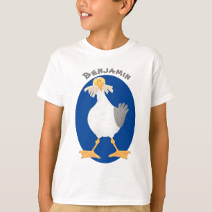 Camiseta Gaivota engraçada com desenho francês