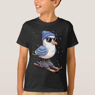 Camiseta Gaivota Legal De Esqui - Gaivotas De Inverno Nórdi
