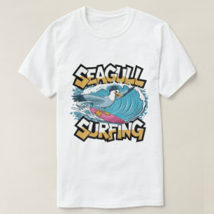 Camiseta Gaivota Surfista de Inverno, Gaivota Surfa, Gaivot