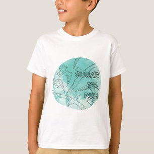 Camiseta gaivotas de açúcar chá e rum