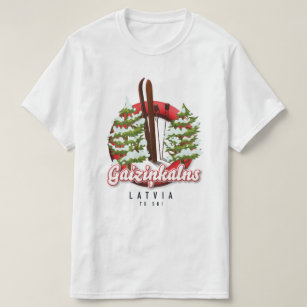 Camiseta Gaiziņkalns Logotipo de ski da Letónia