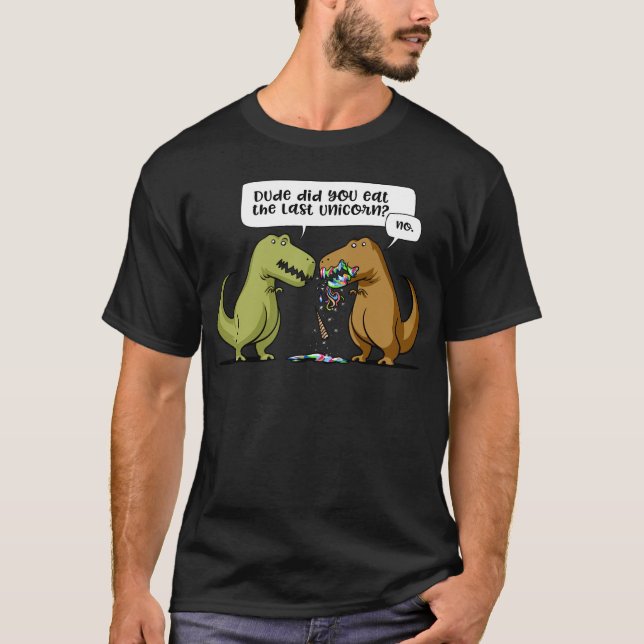 Camiseta Gajo do dinossauro de T-Rex você comeu o último (Frente)