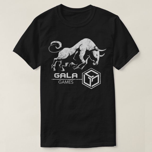 Camiseta Gala Games Crypto BULLRUN HODL NFT Jogos para Mill (Frente do Design)