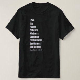 Camiseta GALÁCIOS 5:22-23 Mens brancos T-Shirt