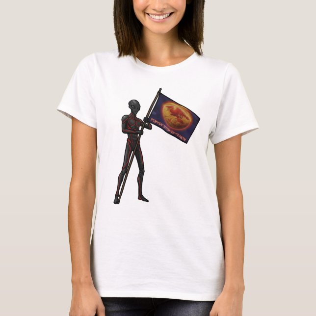 Camiseta Galactic Flagbearer | Cosmic Warrior Design (Frente)