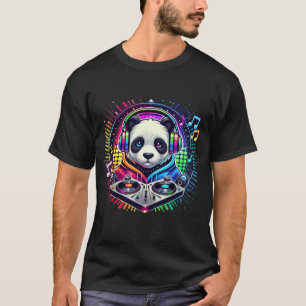 Camiseta Galactic Panda DJ - Cyberpunk Music Vibes Merch