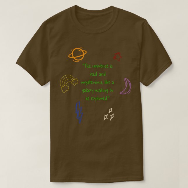Camiseta Galáctica Busca A Exploração Universo (Frente do Design)
