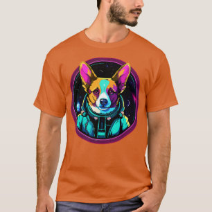Camiseta Galáctico Explorer Corgi O Astronauta Adventur Cão