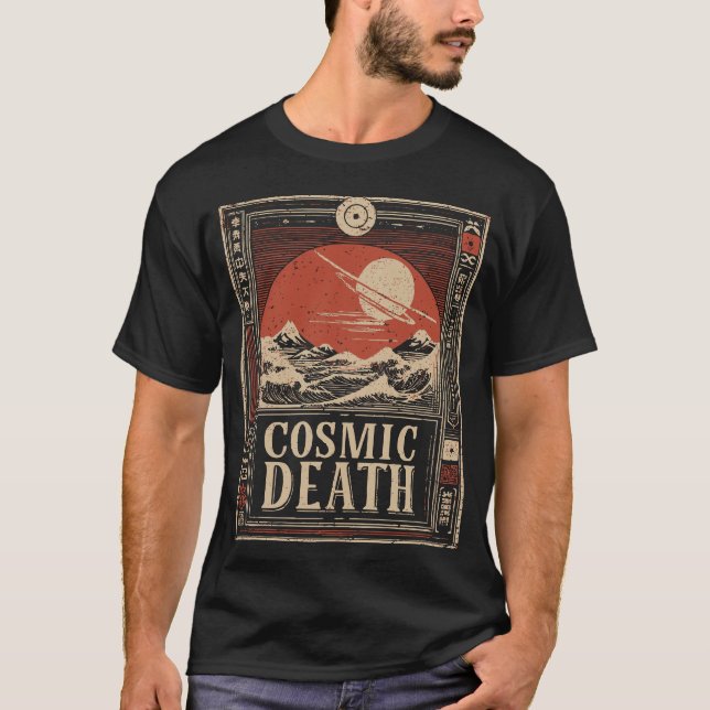 Camiseta Galáctico Memento Mori Design de Mortalidade Cósmi (Frente)