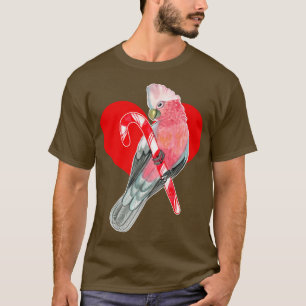 Camiseta Galah Cockatoo Perching em Candy Cane754