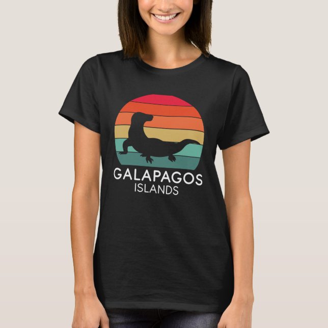Camiseta Galapagos Islands National Park Lizard Ecuador Oce (Frente)