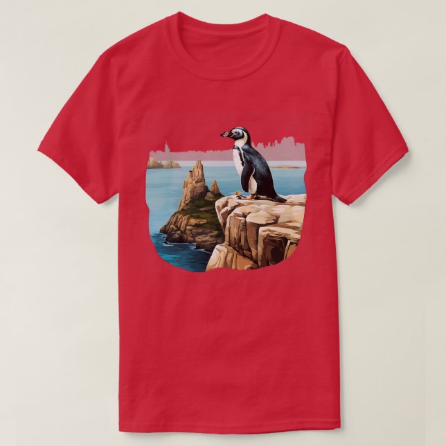 Camiseta Galápagos Pinguim-Sul 1 (Frente do Design)
