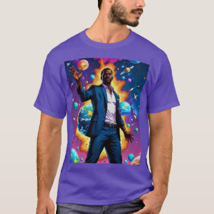 Camiseta Galáxia Afrofuturística Chefe Rei Tee