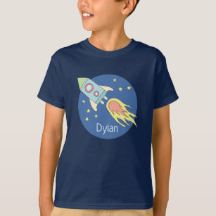 Camiseta Galáxia colorida e nome do espaço do navio de