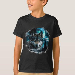 Camiseta Galáxia da Floresta Moon de Terra Icy do Lobo das 
