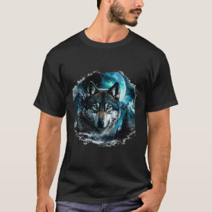 Camiseta Galáxia da Floresta Moon de Terra Icy do Lobo das 