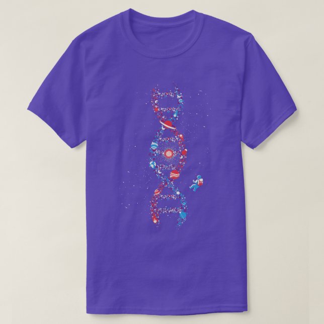 Camiseta Galáxia do Astronauta do DNA Somos Esteira por Tob (Frente do Design)