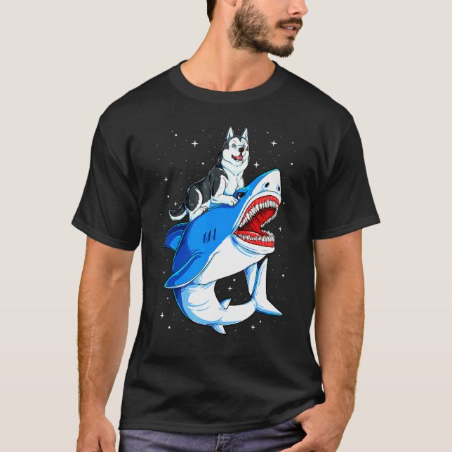 Camiseta Galáxia do Espaço do Cão rouco (Frente)